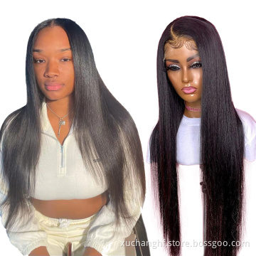 Wig Human Hair Wig 100 Virgin Hair Wig Vendor, HD Swiss Lace Front Wig Human Hair 360 Lace Frontal Wig, Straight Full Lace Wigs